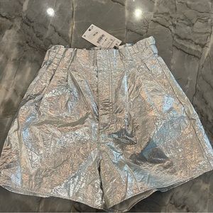 Zara pleated paperbag shorts 3357/659